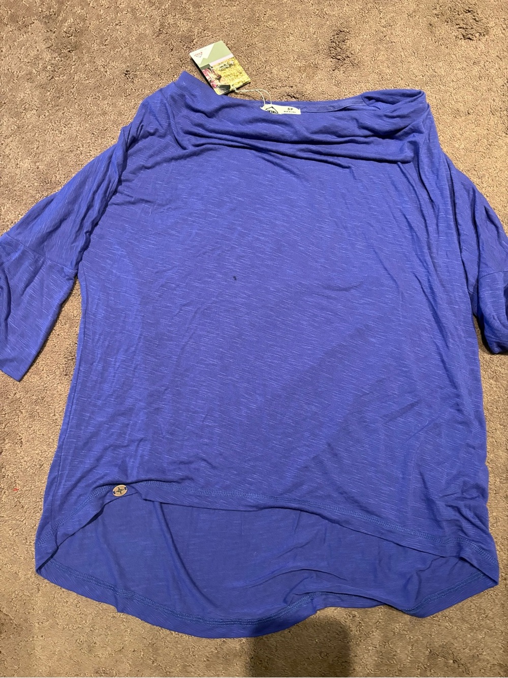 Women’s Purple Boat Neck Sleeve Top